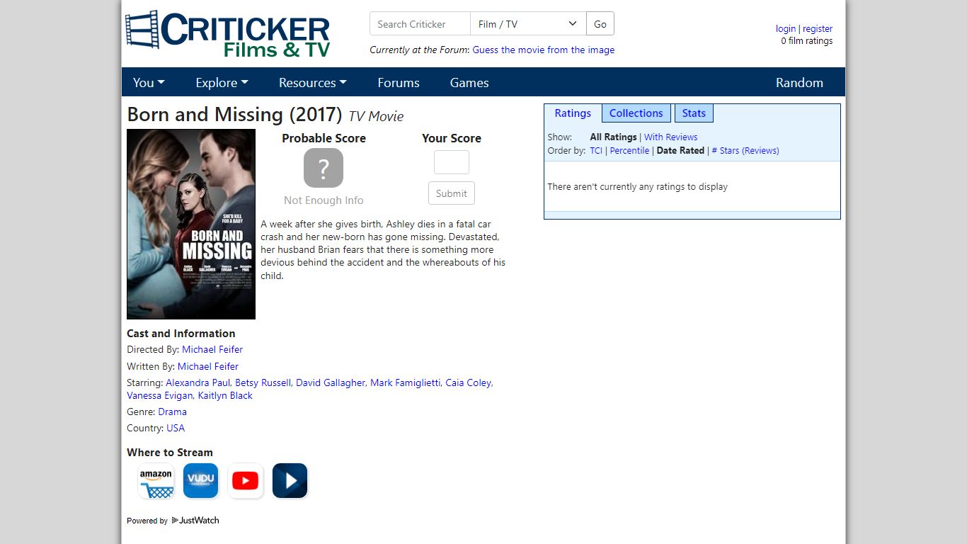 Born and Missing (2017) - Criticker - Read Film Reviews and Rate This Film